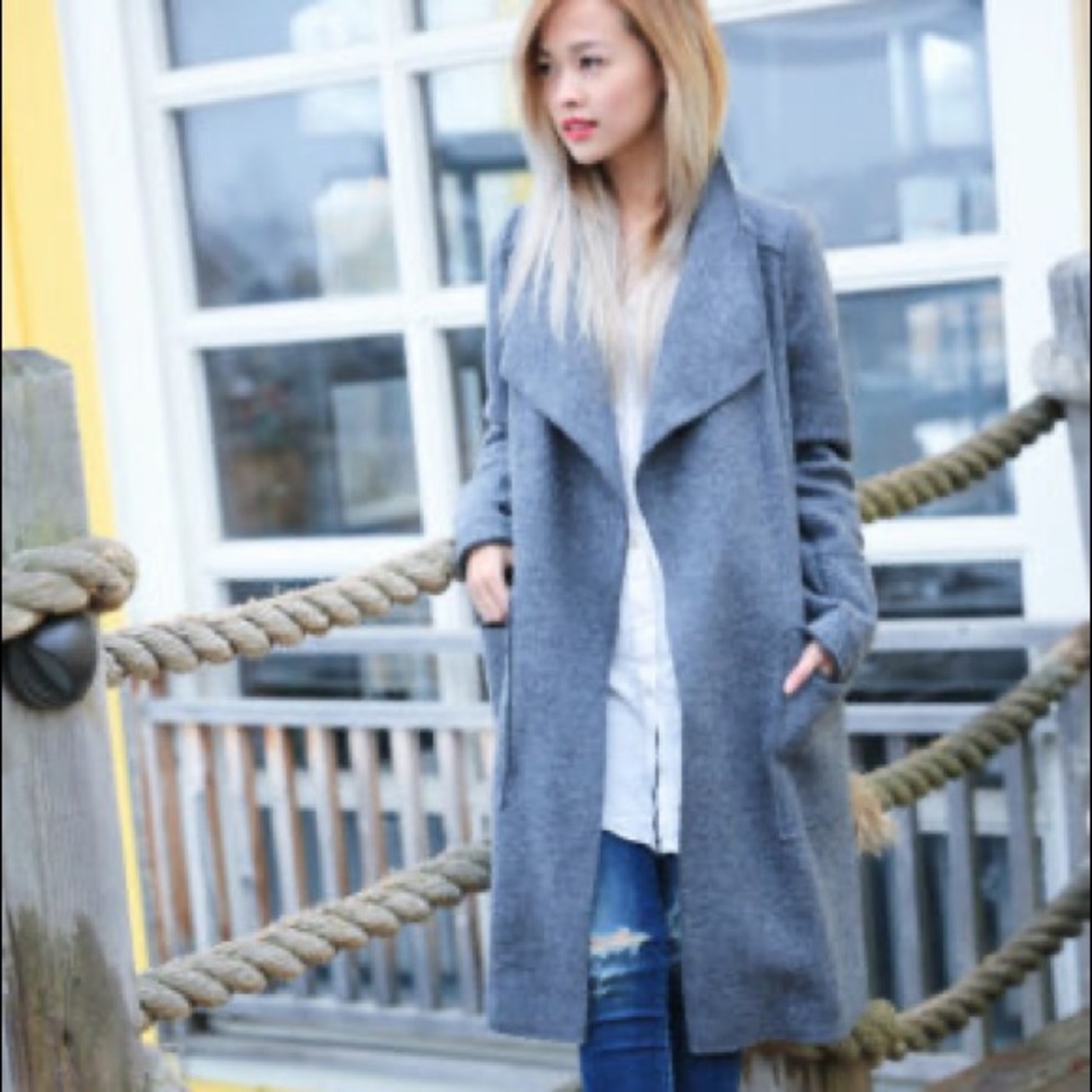 Zara Waterfall Double Face Wool Coat XS